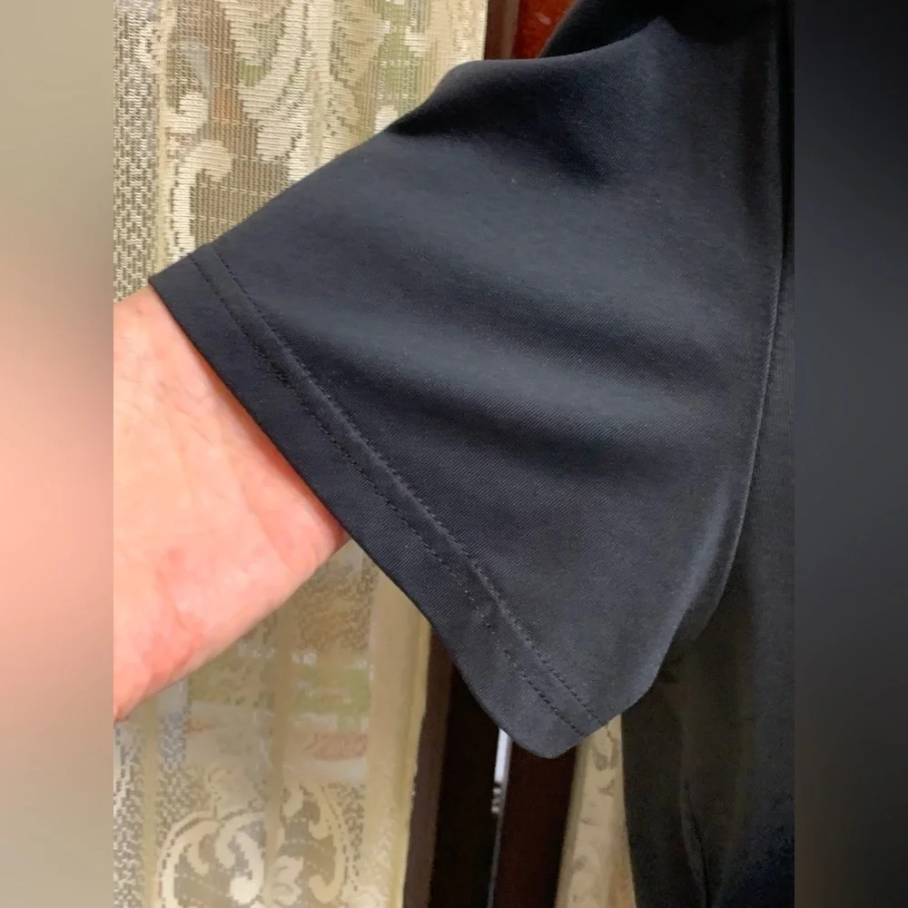 CROFT & BARROW S/S PLAIN BLACK TOP - SZ XL - Picture 4 of 4